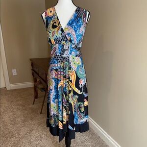 George Sundress Blue (multicolour) Asymmetrical Cocktail Women's Size M